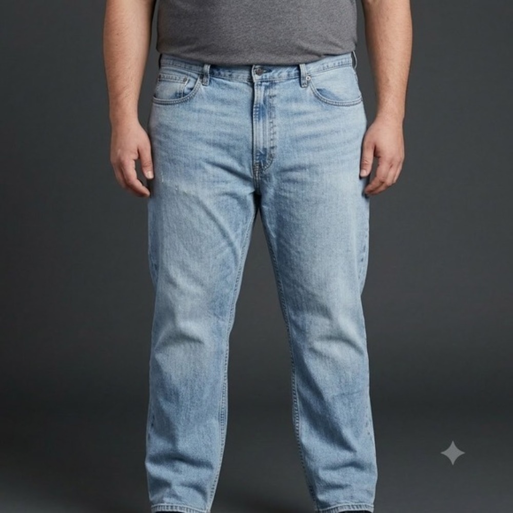 Levi's 505 Regular Fit Jeans Men's 40x32 Light Wash Straight Denim